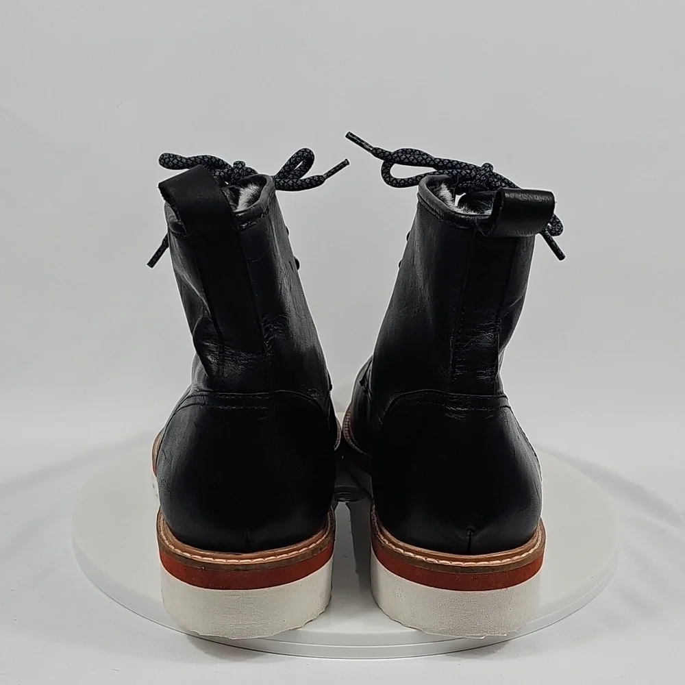 Vintage Foundry Co Jimara Black Leather Moc Toe Boots 10.5 NWOT City Boy Indie